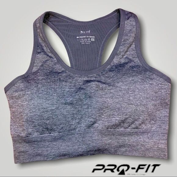 Pro Fit Sports Bra Small Heather Grey - Picture 1 of 4